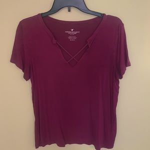 Dark Pink American Eagle soft t-shirt
